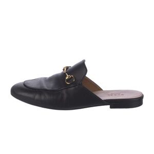 Gucci Black Leather mules slides for Women